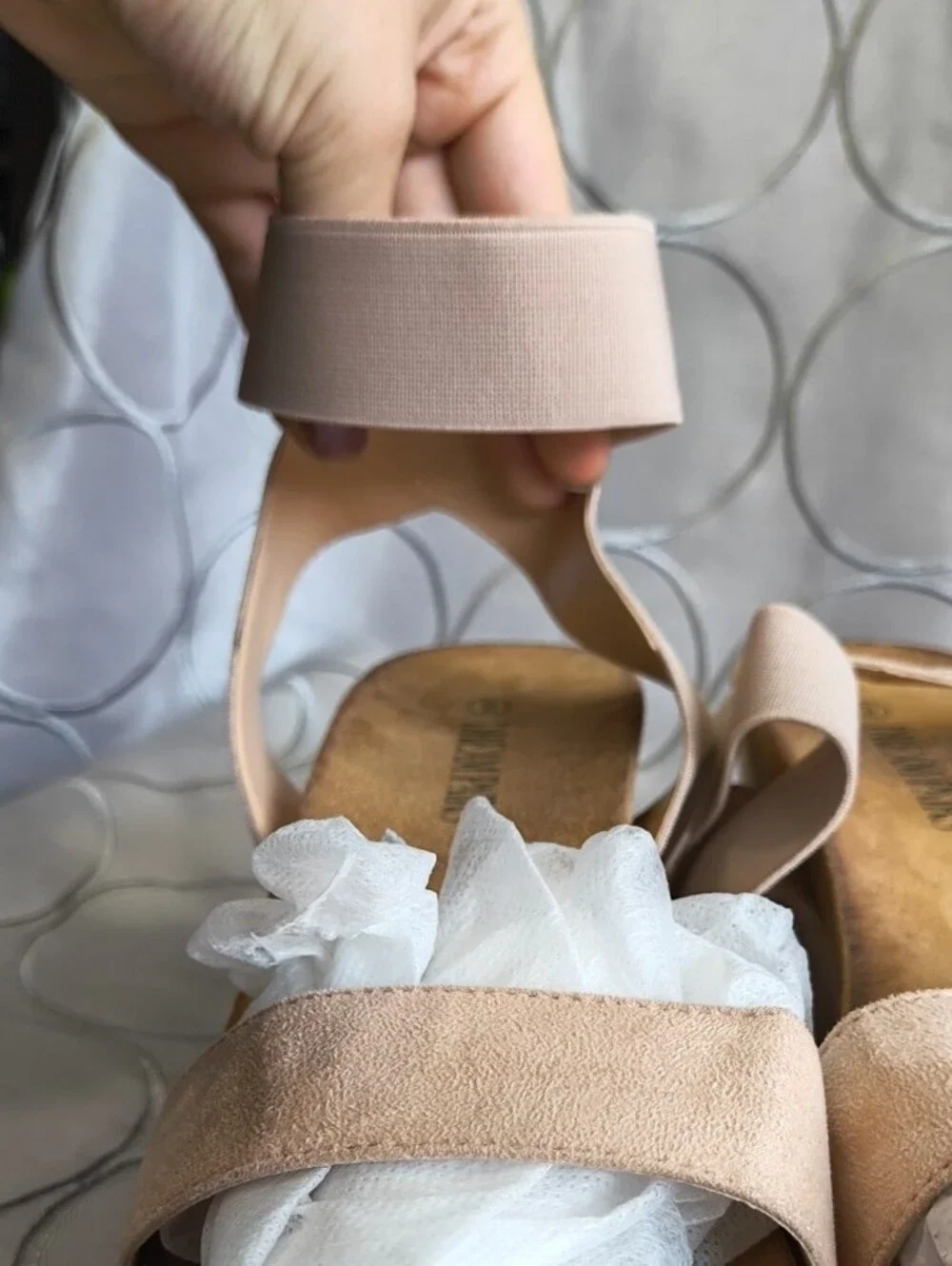 Dream Pairs Blush Suede Ankle Strap Wedge Sandals SS3